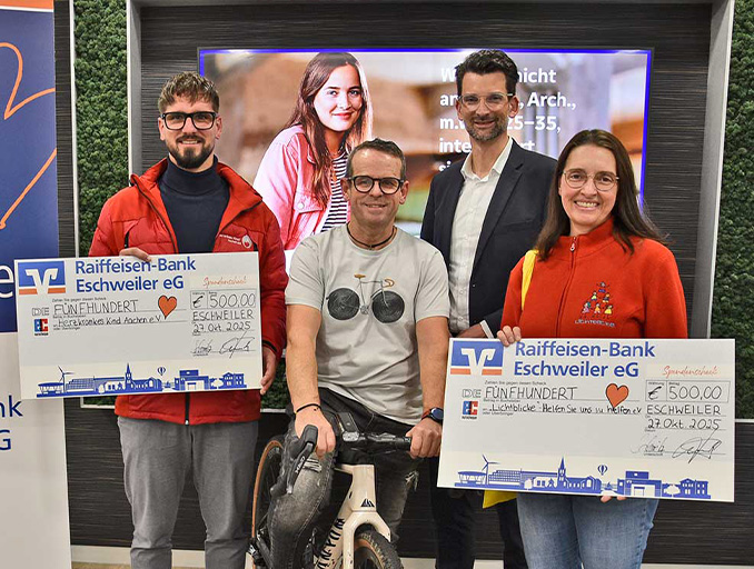Ein herzliches Dankeschön für 500 Euro aus purer Pedalkraft!